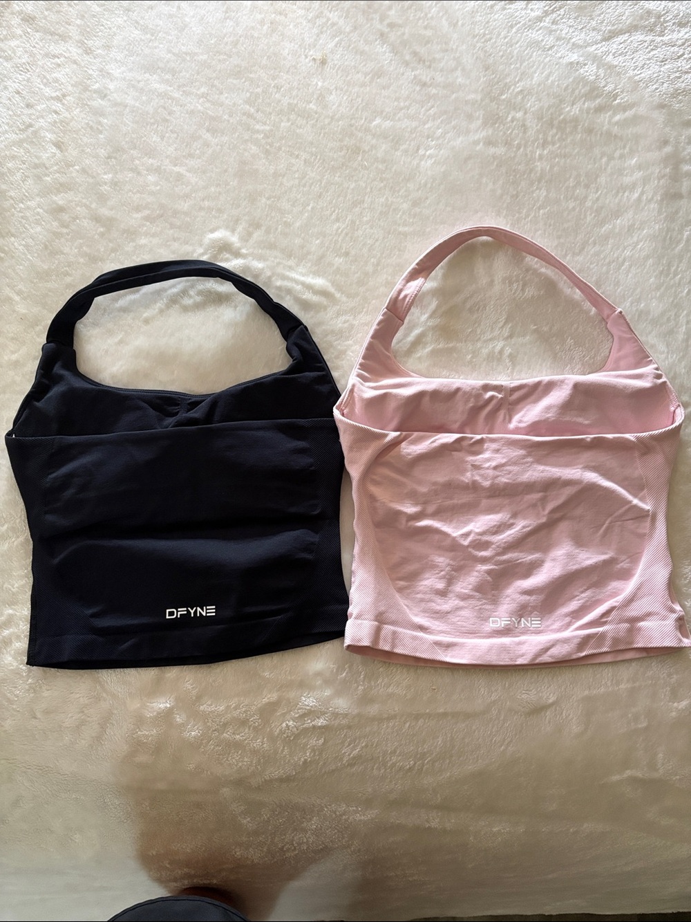 Dfyne Black & Light Pink Halter Tank Tops Duo - Picture 4 of 4